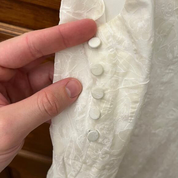 Club Monaco Tiered Travellers Maxi Dress Size 0 White Women's Light - Picture 13 of 16